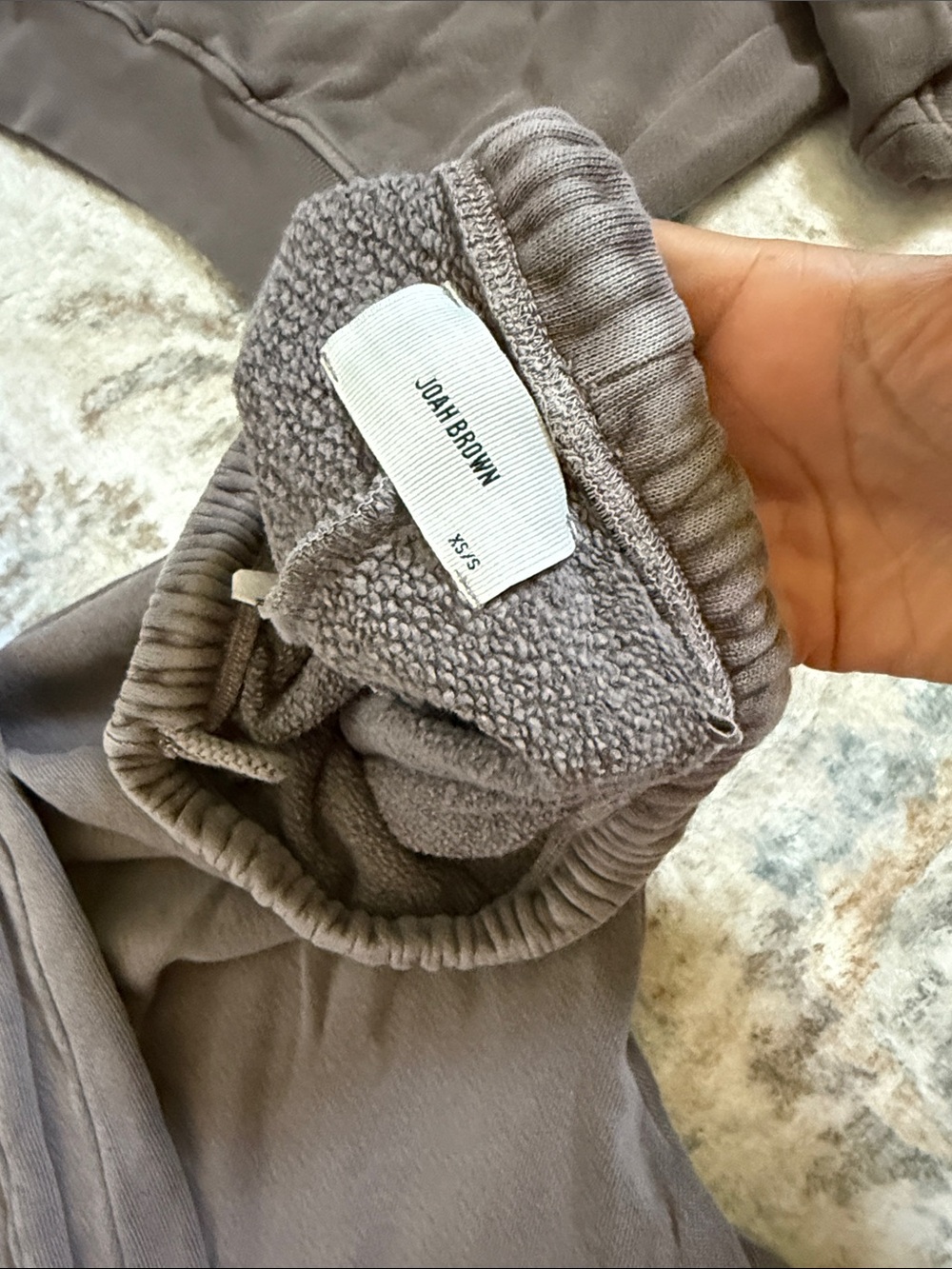 Joah Brown Taupe Cozy Ribbed Sweatshirt & Jogger Set - Picture 3 of 6